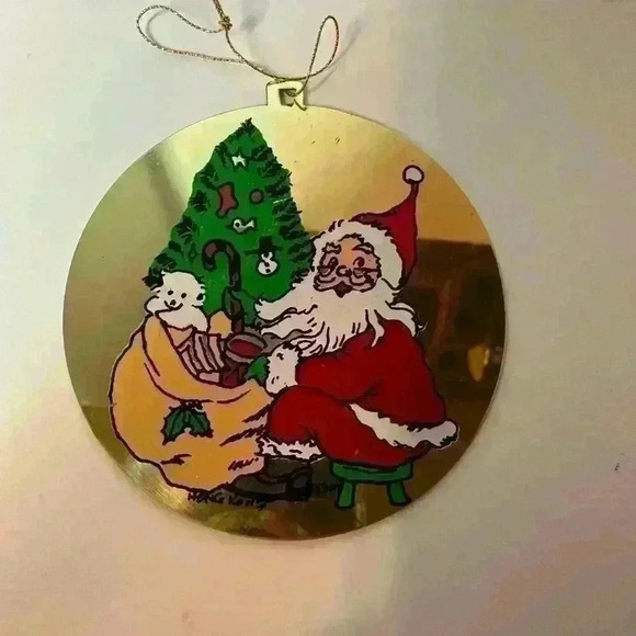 Set of 3 Metal Ornaments - Santa, Angel, Caroler - Picture 3 of 5